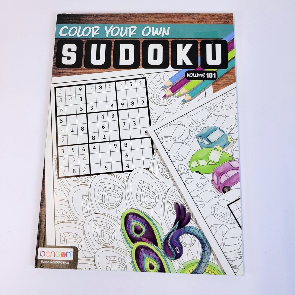 Color Your Own Sudoku Volume 101 Activity Coloring Adult Book Bendon